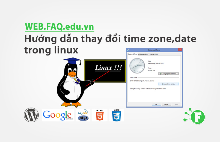 Hướng dẫn thay đổi time zone,date trong linux