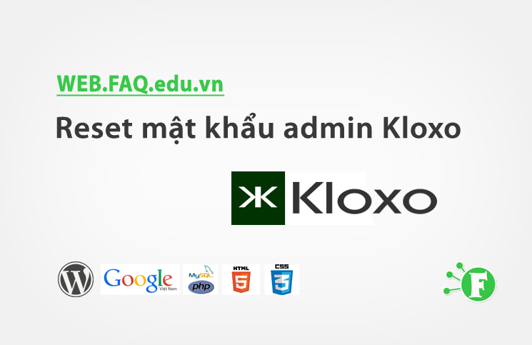 Reset mật khẩu admin Kloxo